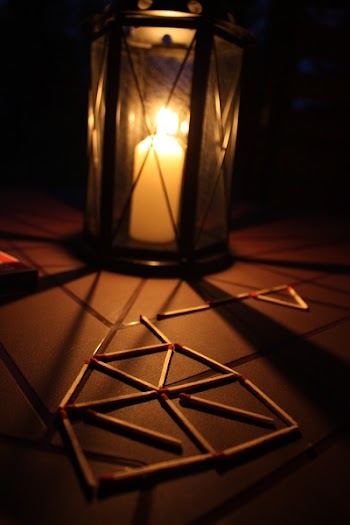 Black Steel Candle Lamp