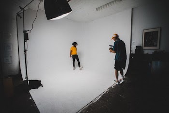 black studio light