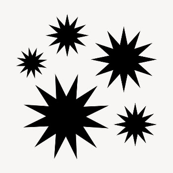 Black sunburst icon sticker, flat | Free PSD - rawpixel