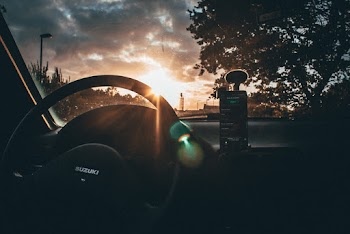 Black Suzuki Steering Wheel