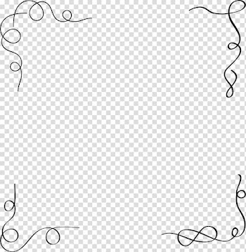 Black swirl border illustration, Black Designer, Line border transparent background PNG clipart