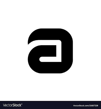 Black symbol alphabet letter a vector image