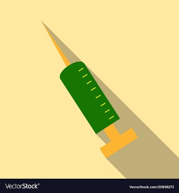 Black syringe icon isolated simple vaccine sign vector image