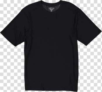Black T-Shirt PNG Transparent Image