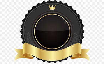 Black texture jagged edges badge 