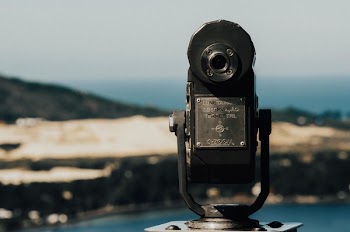 Black Tower Viewer With Landscape Background