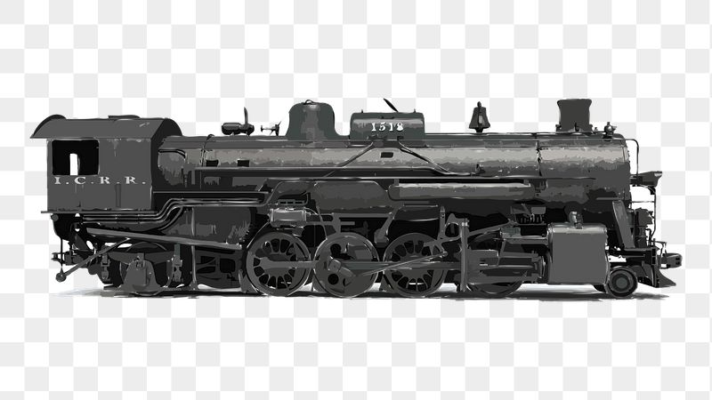 Black train png sticker, vehicle | Free PNG - rawpixel
