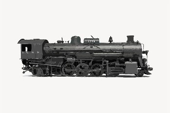 Black train sticker, vehicle illustration | Free PSD - rawpixel