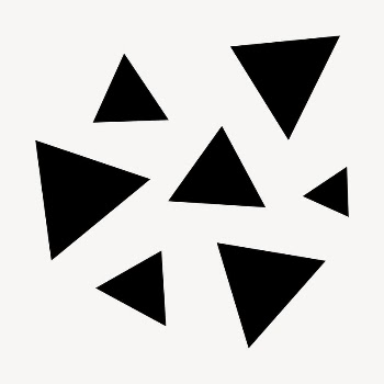 Black triangles sticker, geometric shape | Free PSD - rawpixel