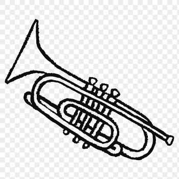 Black trumpet png sticker, jazz | Free PNG - rawpixel