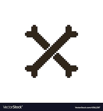 black two crossbones on white background
