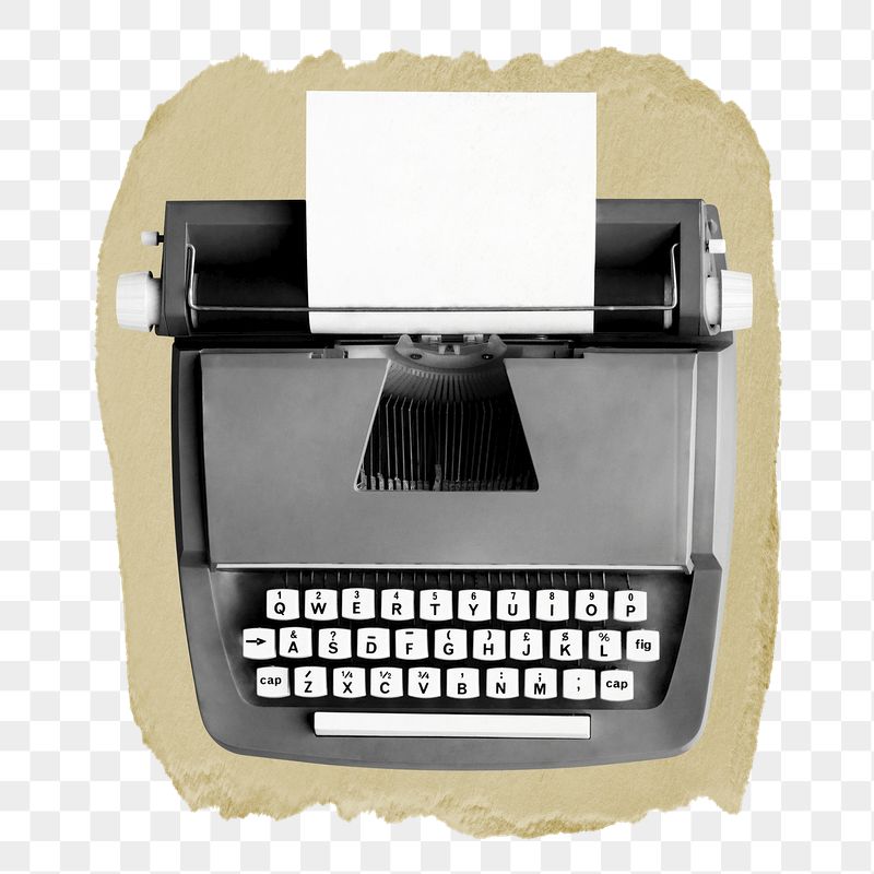 Black typewriter png ripped paper | Free PNG - rawpixel