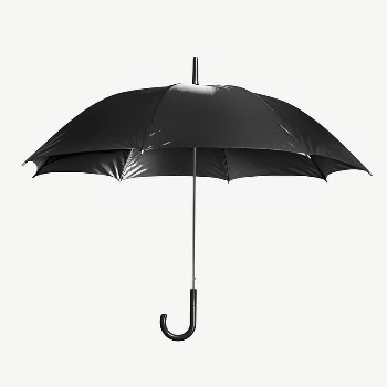 Black umbrella collage element, isolated | Free PSD - rawpixel