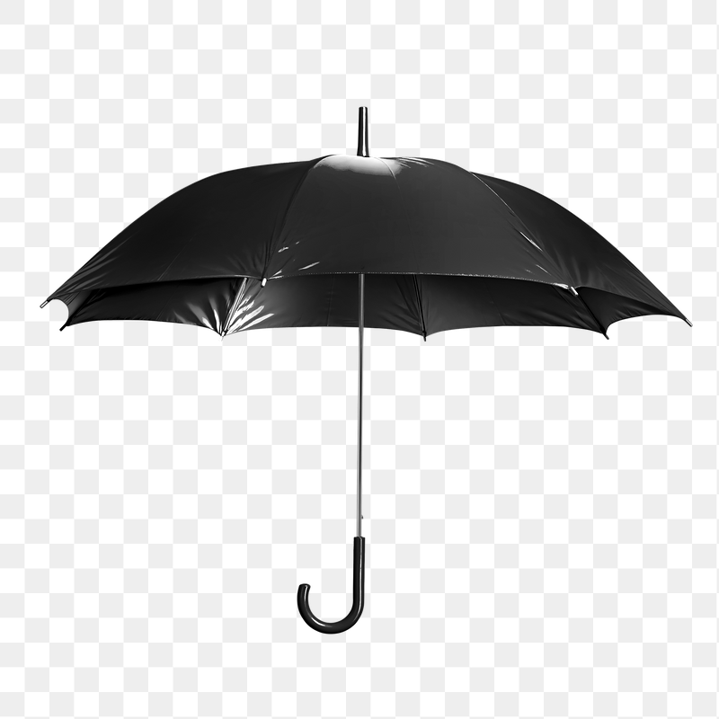 Black umbrella png sticker, transparent | Free PNG - rawpixel