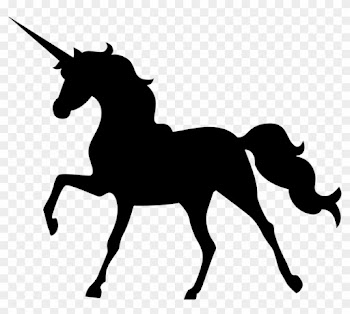 Black Unicorn - Silhouette Cameo Unicorn Silhouette