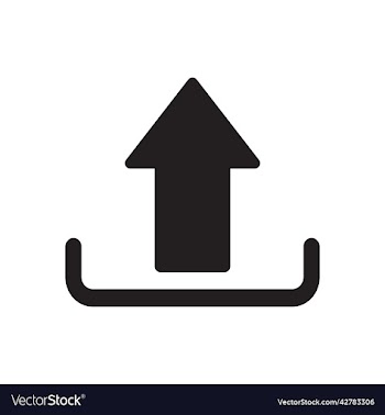 black upload icon