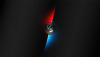 Black versus vs screen competition background design Free Vector
