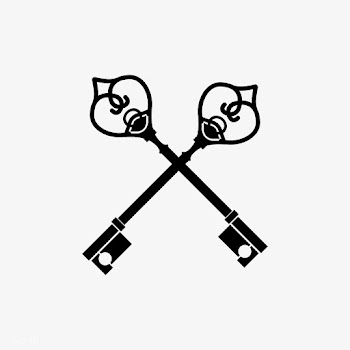 Black vintage crossed key vectors | Free stock vector - 543057