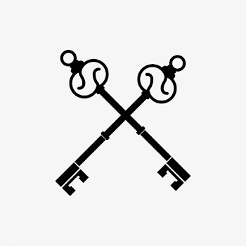 Black vintage crossed key vectors | Free stock vector - 543072