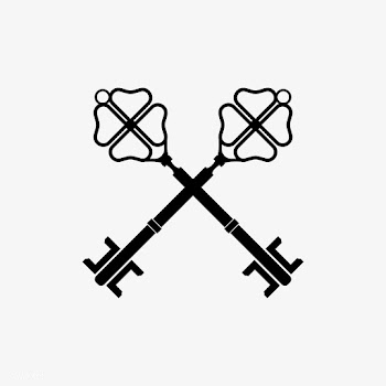 Black vintage crossed key vectors | Free stock vector - 543080