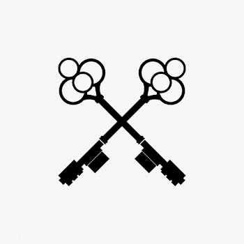 Black vintage crossed key vectors | Free stock vector - 543094