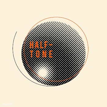 Black vintage halftone badge on beige backgro.. | Free stock vector - 542497