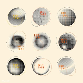 Black vintage halftone badge on beige backgro.. | Free stock vector - 542521
