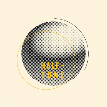 Black vintage halftone badge on beige backgro.. | Free stock vector - 542673