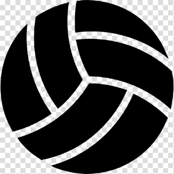 Black Volleyball PNG Transparent Image