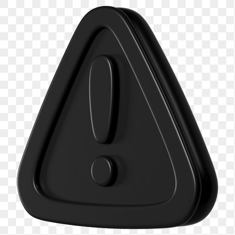 Black warning sign png 3D | Free PNG - rawpixel