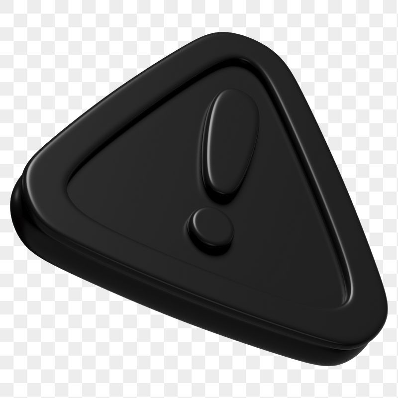 Black warning sign png 3D | Free PNG - rawpixel