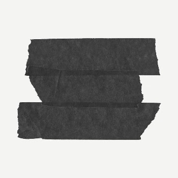 Black washi tape sticker, journal | Free PSD - rawpixel