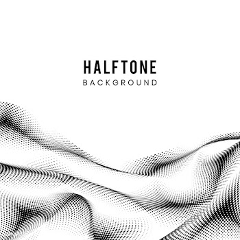 Black wavy halftone on white background vecto.. | Free stock vector - 542723