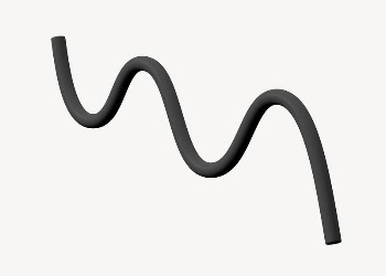 Black wavy line, 3D rendering | Free Photo - rawpixel