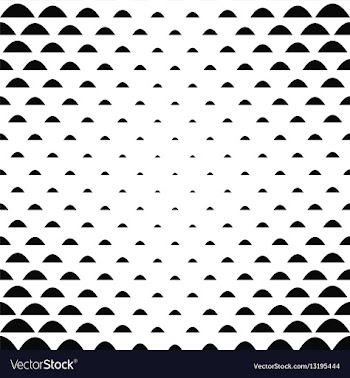 Black white curved shape pattern background vector image
