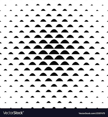 Black white curved shape pattern background vector image