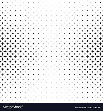 Black white curved star pattern background vector image