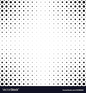 Black white dot pattern background vector image