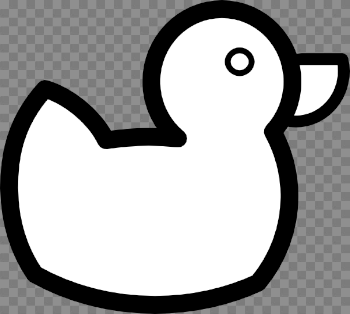 Black & White Duck Clip Art at PNGio - vector clip art online ...