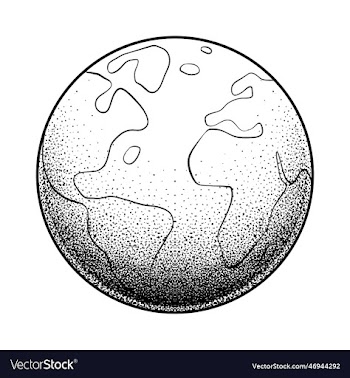 black white earth handdrawn