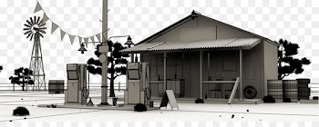 Black White M, Autodesk 3ds Max, Train, Home, House PNG