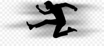 Black White M, Education, Skill, Silhouette, Jumping PNG
