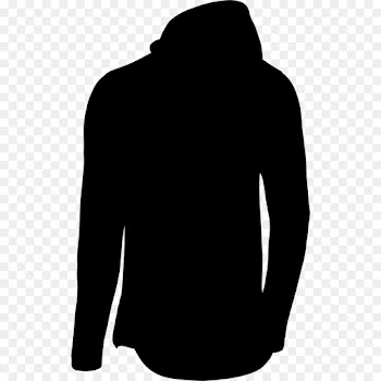 Black White M, Hoodie, Silhouette, Black PNG