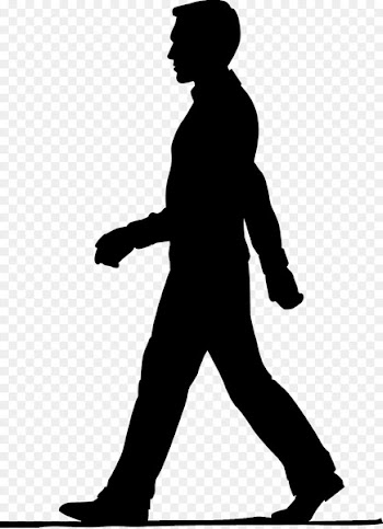 Black White M, Man, Wall Decal, Silhouette, Standing PNG