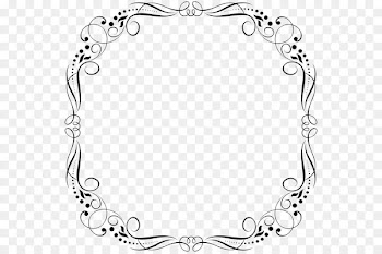 Black White M, Picture Frames, Flower, Ornament, Line Art PNG