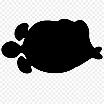 Black White M, Silhouette, Animal, Black, Turtle PNG