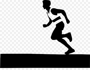Black White M, Silhouette, Running M, Standing PNG