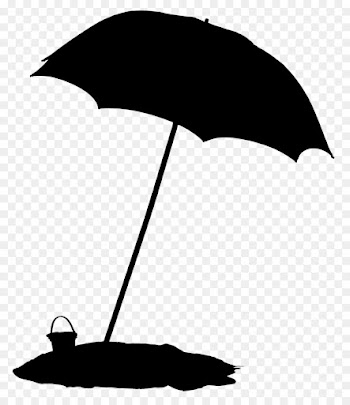 Black White M, Umbrella, Silhouette, Blackandwhite PNG