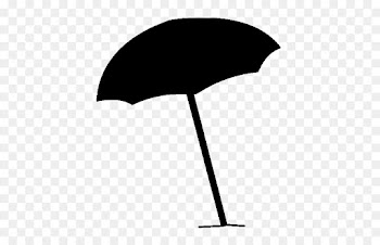 Black White M, Umbrella, Silhouette, Blackandwhite PNG