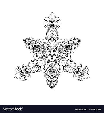 Black white ornament mandala vector image